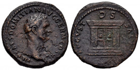 Domitian. Unit. 85 d.C. Rome. (Ric-224). (Bmcre-291). (C-414). Anv.: IMP CAES DOMITIAN AVG GERM COS X, laureate bust right, wearing aegis. Rev.: SAL(V...