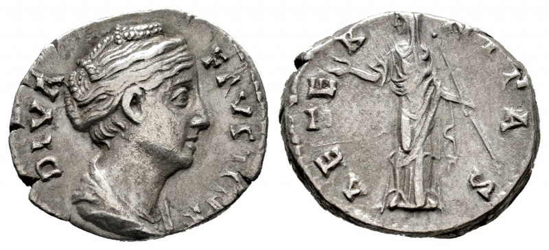 Diva Faustina. Denarius. 141 d.C. Rome. (Ric-III 344). (Bmcre-345). (Rsc-26). An...