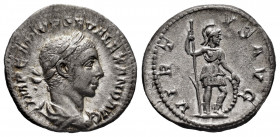 Severus Alexander. Denarius. 222-228 d.C. Rome. (Ric-IV 182). (Bmcre-278). (Rsc-576). Anv.: IMP C M AVR SEV ALEXAND AVG, laureate and draped bust to r...