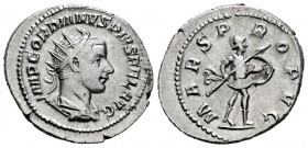 Gordian III. Antoninianus. 238-244 d.C. Rome. (Ric-145). Anv.: IMP GORDIANVS PIVS FEL AVG. Radiate, draped and cuirassed bust right. Rev.: MARS PROPVG...