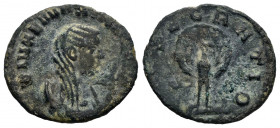 Diva Mariniana. Antoninianus. 254-256 d.C. Rome. (Ric-3). (Rsc-2). Anv.: DIVAE MAR(INIANAE), diademed, veiled and draped bust right, set on crescent. ...