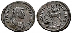 Probus. Antoninianus. 278-280 d.C. Rome. (Ric-158). Rev.: ADVENTVS AVG. Emperor on horseback marching to the left, holding scepter and raising his han...