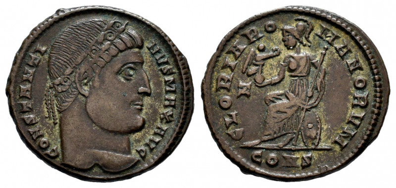 Constantinus I. Follis. 327-328 d.C. Constantinople. (Ric-VII 23). Anv.: CONSTAN...