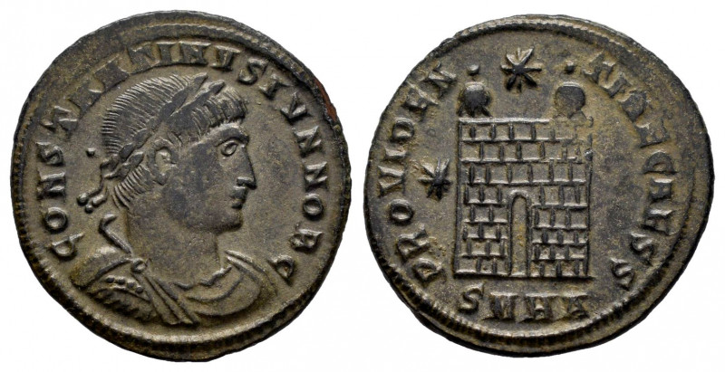 Constantinus II. Follis. 325-326 d.C. Heraclea. (Ric-VII 107). (LRBC-895). Anv.:...