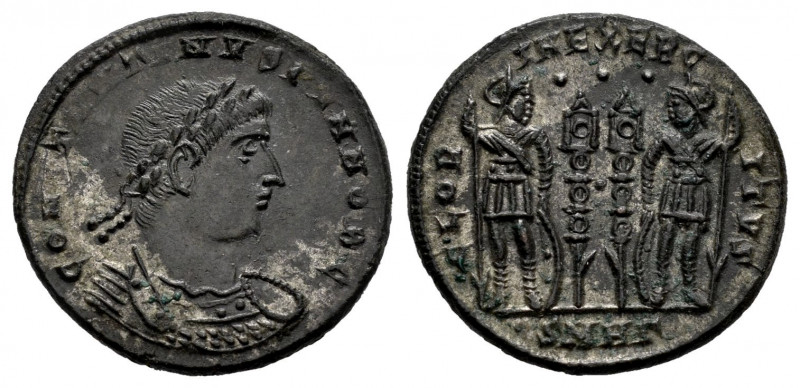 Constantius II. Follis. 324-337 d.C. Heraclea. (Ric-No cita). Anv.: CONSTANTINVS...