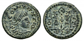 Constantius Gallus. AE 4. Ostia. Ae. 1,24 g. Barbarous imitation. Magnificent piece. AU. Est...90,00. 

Spanish description: Constancio Galo. AE 4. ...