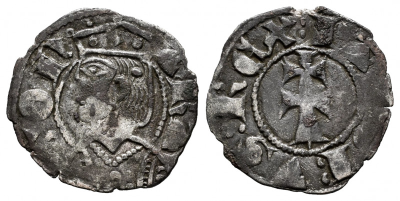 The Crown of Aragon. Jaime II (1291-1327). Dinero. Jaca (Huesca). (Cru-364). (Cr...