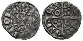 The Crown of Aragon. Jaime II (1291-1327). Dinero. Valencia. (Cru C.G-2159a). Ve. 1,04 g. Almost VF/VF. Est...30,00. 

Spanish description: Corona d...