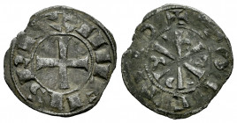 Kingdom of Castille and Leon. Alfonso VI (1073-1109). Dinero. Toledo. (Bautista-3.3). Ve. 0,83 g. Pellet in the first quadrant on reverse. Pellet in t...
