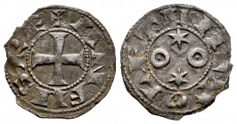 Kingdom of Castille and Leon. Alfonso VI. Dinero. Toledo. (Bautista-9.1). Ve. 0,71 g. With pellet inside each roundel on reverse. VF. Est...50,00. 
...
