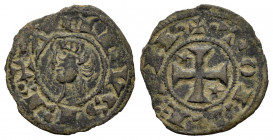 Kingdom of Castille and Leon. Alfonso I (1109-1126). Dinero. Toledo. (Bautista-40 var). Anv.: ANFVS RE⠈X. Rev.: ◦ + ◦ TOLLE ◦ TA. Ve. 0,90 g. Almost V...