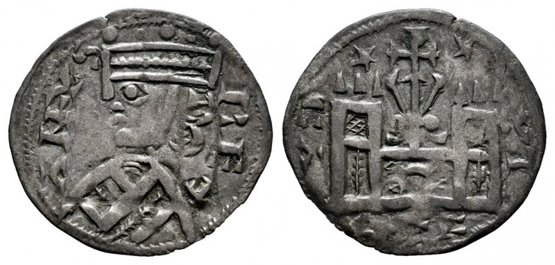 Kingdom of Castille and Leon. Alfonso VIII (1158-1214). Dinero. Mintmark: Stars....