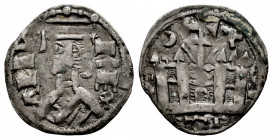 Kingdom of Castille and Leon. Alfonso VIII (1158-1214). Dinero. (Bautista-322). Ve. 0,86 g. Cresent and star above the castle. Choice VF. Est...40,00....