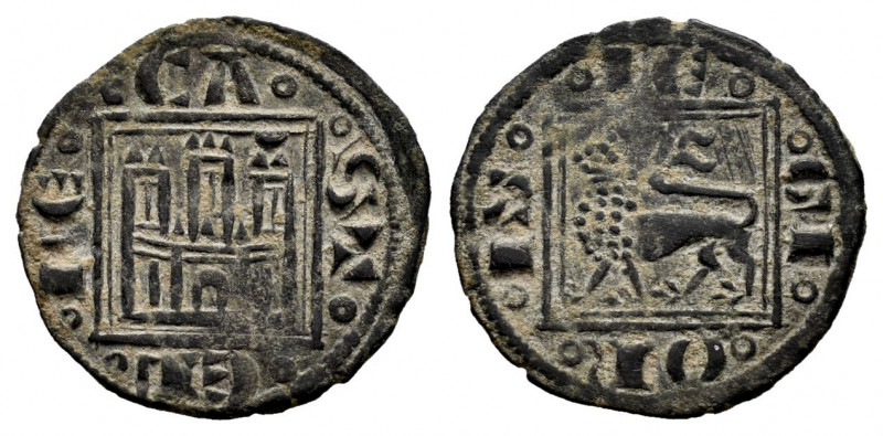 Kingdom of Castille and Leon. Alfonso X (1252-1284). Obol. (Bautista-418). Ve. 0...