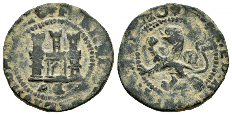 Catholic Kings (1474-1504). 2 maravedis. Cuenca. (Cal-85). (Rs-408). Ae. 5,16 g....