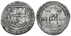 Charles-Joanna (1504-1555). 2 reales. México. (Cal-103). Ag. 5,76 g. Shield between M - O. VF/Choice VF. Est...180,00. 

Spanish description: Juana ...
