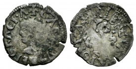 Charles I (1516-1556). Dinero. Valencia. (Cru C.G-4156). Ve. 0,69 g. M-S in reverse. Scarce. VF. Est...40,00. 

Spanish description: Carlos I (1516-...