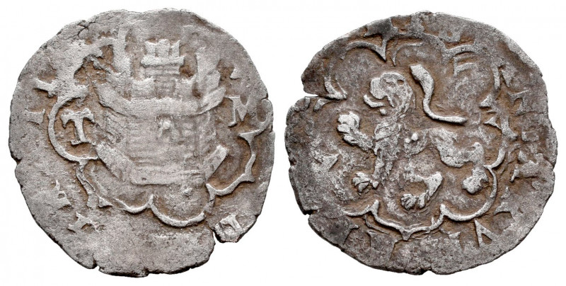 Philip II (1556-1598). 1 cuarto. Toledo. M. (Cal-74). Ve. 1,13 g. Rare. Almost V...