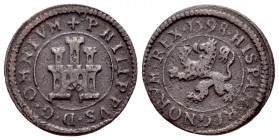 Philip II (1556-1598). 2 maravedis. 1598. Segovia. (Cal-87). Ae. 3,05 g. Without mintmark, value and assayer indication. Almost VF. Est...15,00. 

S...