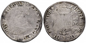 Philip II (1556-1598). 1 ducaton. 1558. Nimega. (Tauler-1179). (Vanhoudt-253 NIJ). (Vti-1178). Ag. 32,77 g. Scarce. Crimping marks. Choice F. Est...18...