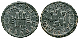 Philip III (1598-1621). 4 maravedis. 1604. Segovia. (Cal-259). Ae. 3,18 g. Choice VF. Est...30,00. 

Spanish description: Felipe III (1598-1621). 4 ...