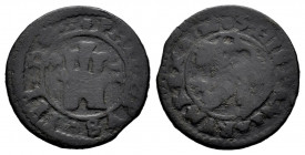 Philip III (1598-1621). 2 maravedís. 1603. Segovia. (Cal 2008-831 var). (Jarabo-Sanahuja-no cita esta variante). Ae. 1,44 g. Mintmark and value on obv...