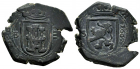 Philip III (1598-1621). 8 maravedis. 1605. Burgos. (Cal-293). (Jarabo-Sanahuja-D4). Ae. 6,55 g. VF. Est...25,00. 

Spanish description: Felipe III (...