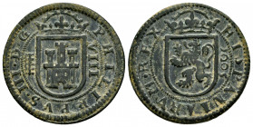 Philip III (1598-1621). 8 maravedis. 1605. Segovia. (Cal-327). (Jarabo-Sanahuja-D219). Ae. 5,55 g. Choice VF. Est...35,00. 

Spanish description: Fe...