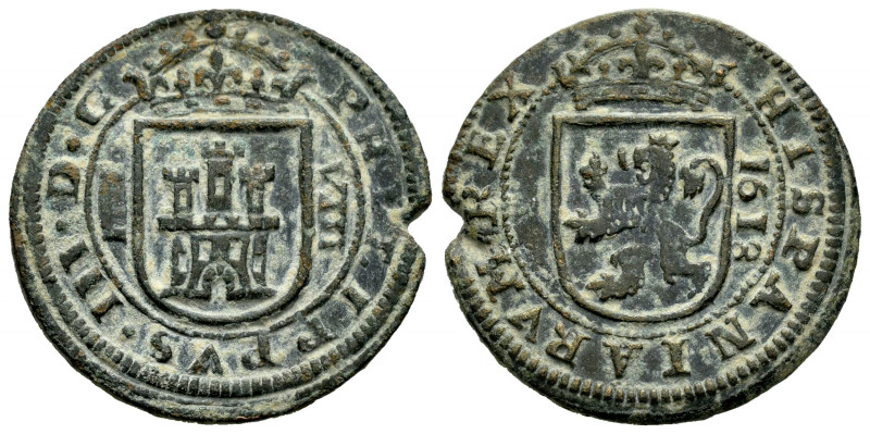 Philip III (1598-1621). 8 maravedis. 1618. Segovia. (Cal-338). (Jarabo-Sanahuja-...