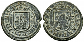 Philip III (1598-1621). 8 maravedis. 1618. Segovia. (Cal-338). (Jarabo-Sanahuja-D228). Ae. 6,94 g. Aqueduct with four arches. Choice VF. Est...35,00. ...