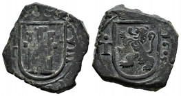 Philip III (1598-1621). 8 maravedis. 1605. Toledo. (Cal-346). (Jarabo-Sanahuja-D293). Ae. 7,78 g. VF. Est...30,00. 

Spanish description: Felipe III...