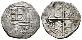 Philip III (1598-1621). 2 reales. ND. Potosí. (Cal-tipo 128). Ag. 5,90 g. F/Almost F. Est...40,00. 

Spanish description: Felipe III (1598-1621). 2 ...