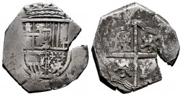 Philip III (1598-1621). 2 reales. (16)01. ¿Sevilla?. B. (Cal-660). Ag. 6,87 g. Rust on reverse. Choice F. Est...65,00. 

Spanish description: Felipe...