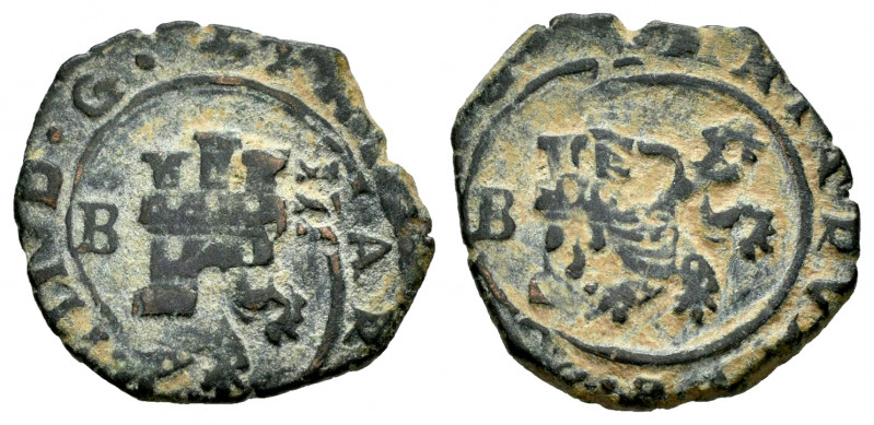 Philip IV (1621-1665). 4 maravedis. Burgos. (Cal-no cita). Ae. 2,10 g. Mintmark ...