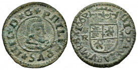 Philip IV (1621-1665). 8 maravedis. 1664. Coruña. R. (Cal-322). (Jarabo-Sanahuja-M165). Ae. 2,07 g. Rotated digit 4 in de date. VF. Est...35,00. 

S...