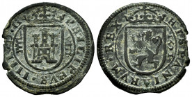 Philip IV (1621-1665). 8 maravedis. 1621. Segovia. (Cal-385). (Jarabo-Sanahuja-F269). Ae. 6,68 g. VF. Est...20,00. 

Spanish description: Felipe IV ...