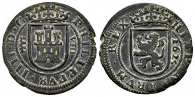 Philip IV (1621-1665). 8 maravedis. 1625. Segovia. (Cal-390). (Jarabo-Sanahuja-F274). Ae. 7,78 g. Choice VF. Est...50,00. 

Spanish description: Fel...