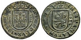 Philip IV (1621-1665). 8 maravedis. 1626. Segovia. (Cal-391). (Jarabo-Sanahuja-F275). Ae. 5,62 g. Choice VF. Est...40,00. 

Spanish description: Fel...