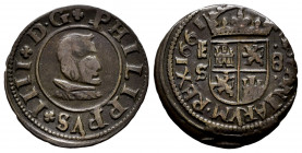 Philip IV (1621-1665). 8 maravedis. 1661. Segovia. S. (Cal-393). (Jarabo-Sanahuja-M541). Ae. 2,50 g. Pellet between D and G. VF. Est...35,00. 

Span...