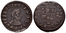 Philip IV (1621-1665). 16 maravedis. 1661. Madrid. Y. (Cal-474). (Jarabo-Sanahuja-M280). Ae. 4,26 g. Date on obverse. Almost VF. Est...35,00. 

Span...