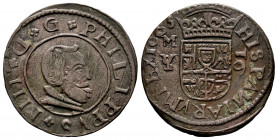Philip IV (1621-1665). 16 maravedis. 1663. Madrid. Y/S. (Cal-476). (Jarabo-Sanahuja-no cita). Ae. 3,73 g. Variety, Y struck over S. Rare. VF. Est...15...