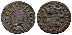 Philip IV (1621-1665). 16 maravedis. 1664. Sevilla. R. (Cal-498). (Jarabo-Sanahuja-M616). Ae. 3,87 g. VF/Choice VF. Est...35,00. 

Spanish descripti...