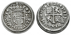 Philip V (1700-1746). 1/2 real. 1726. Sevilla. J. (Cal-335). Ag. 1,36 g. Small planchet flaws on reverse. Choice VF. Est...50,00. 

Spanish descript...