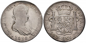 Ferdinand VII (1808-1833). 8 reales. 1818. México. JJ. (Cal-1333). Ag. 26,65 g. Choice F. Est...40,00. 

Spanish description: Fernando VII (1808-183...