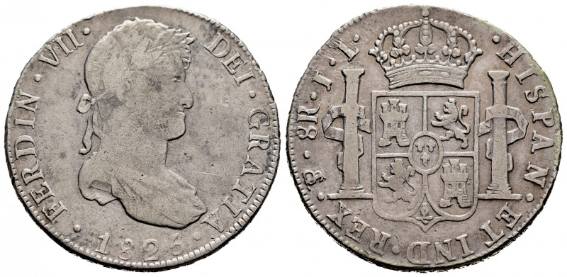 Ferdinand VII (1808-1833). 8 reales. 1825. Potosí. JP. (Cal-1394). Ag. 26,81 g. ...