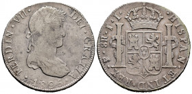 Ferdinand VII (1808-1833). 8 reales. 1825. Potosí. JP. (Cal-1394). Ag. 26,81 g. Choice F. Est...40,00. 

Spanish description: Fernando VII (1808-183...