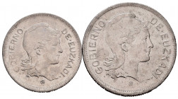 Civil War (1936-1939). Complete set of 2 coins, 1 and 2 pesetas. 1937. Euzkadi. (Cal-14/15). Almost MS. Est...30,00. 

Spanish description: Guerra C...