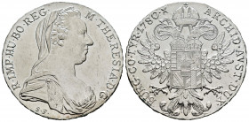 Austria. Maria Theresa. 1 thaler. 1780. (Km-T1). Ag. 28,01 g. Official re-struck. Original luster. Almost MS. Est...25,00. 

Spanish description: Au...