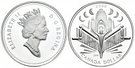 Canada. Elizabeth II. 1 dollar. 2000. (Km-401). Ag. 25,13 g. PR. Est...30,00. 

Spanish description: Canadá. Elizabeth II. 1 dollar. 2000. (Km-401)....