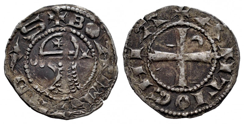 Crusaders. Bohemund III. Dinero. (1163-1201). Antioch. Ag. 0,84 g. XF. Est...35,...